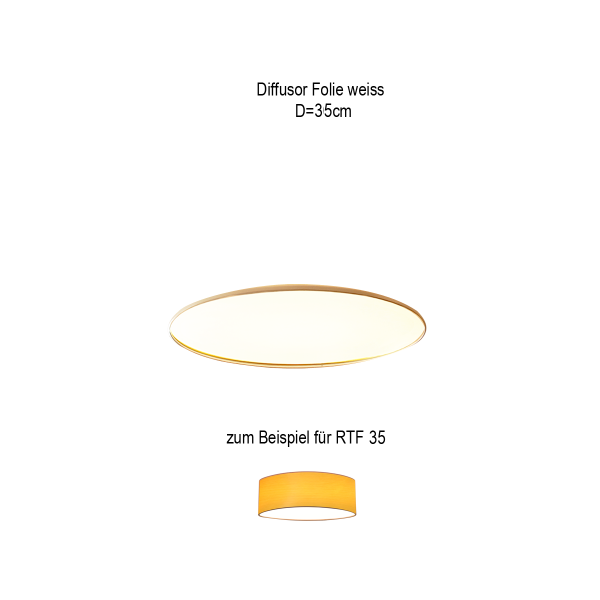 Lampenschirm Diffusor Folie weiß D=35cm