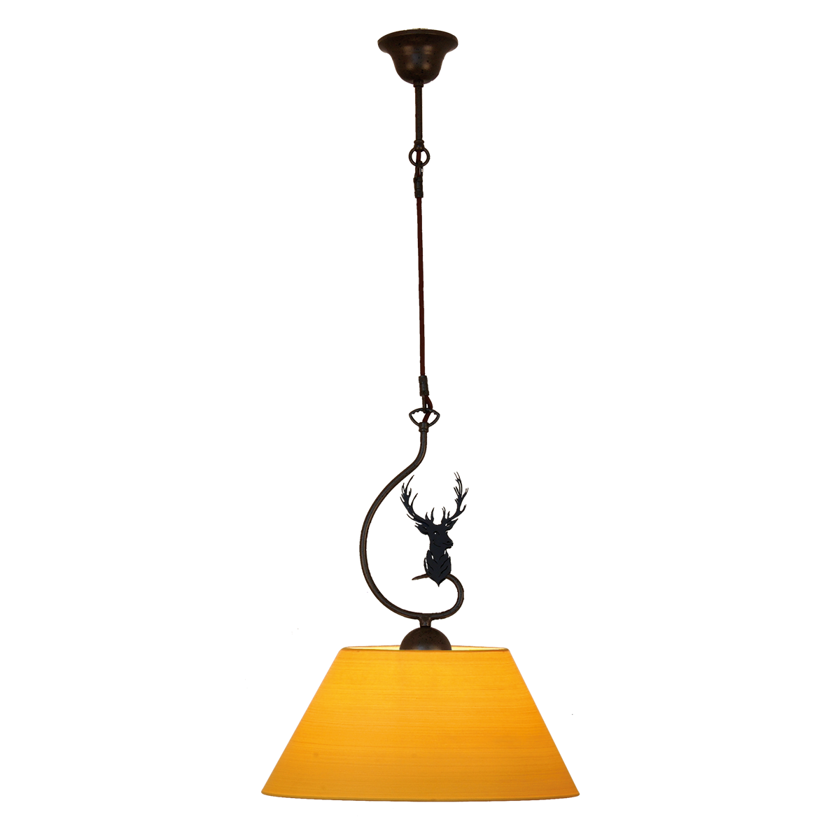 Menzel Themen Esstisch  Pendel D=40cm Eisen braun schwarz Doppel Magnethalter für Motive Schirm nach Wahl
