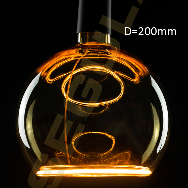 Leuchtmittel LED schwebendes Licht Floating Globe 200 smokey grey E27, 6W, 300lm, 1900k, dimmbar