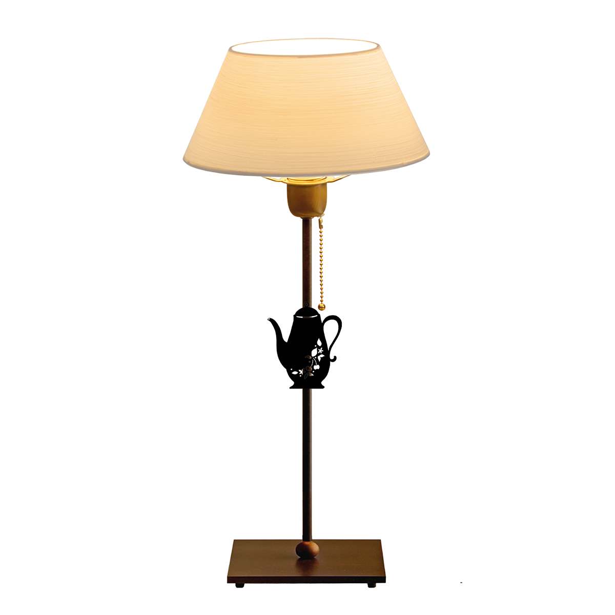 Menzel Themen Tischleuchte incl. 1 x wechselbarem Rohr Motivhalter 10 mm, Schirm in Strichlack