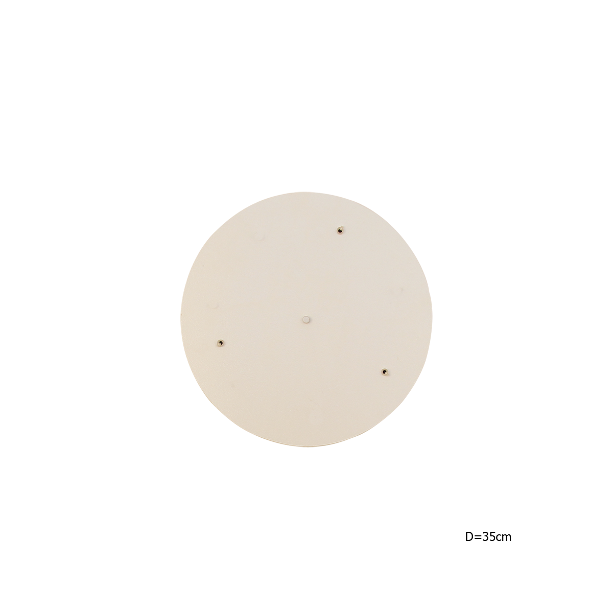 Baldachin Platte rund D=35cm, mit 3 Bohrungen oder nach Wahl Eisen farbig