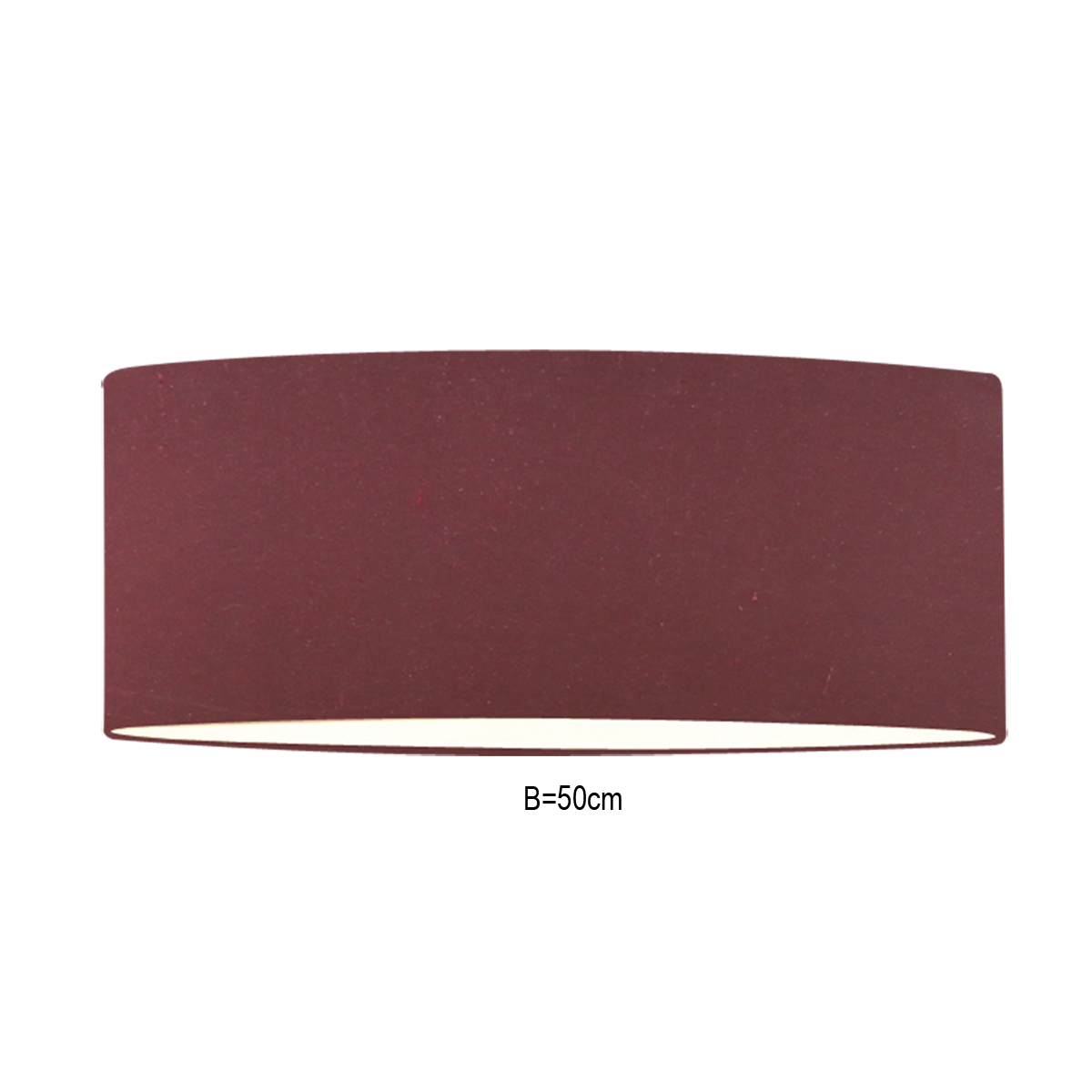 Lampenschirm Sonderform Living oval B=50cm Tonne Seide Farbe und Halterung nach Wahl
