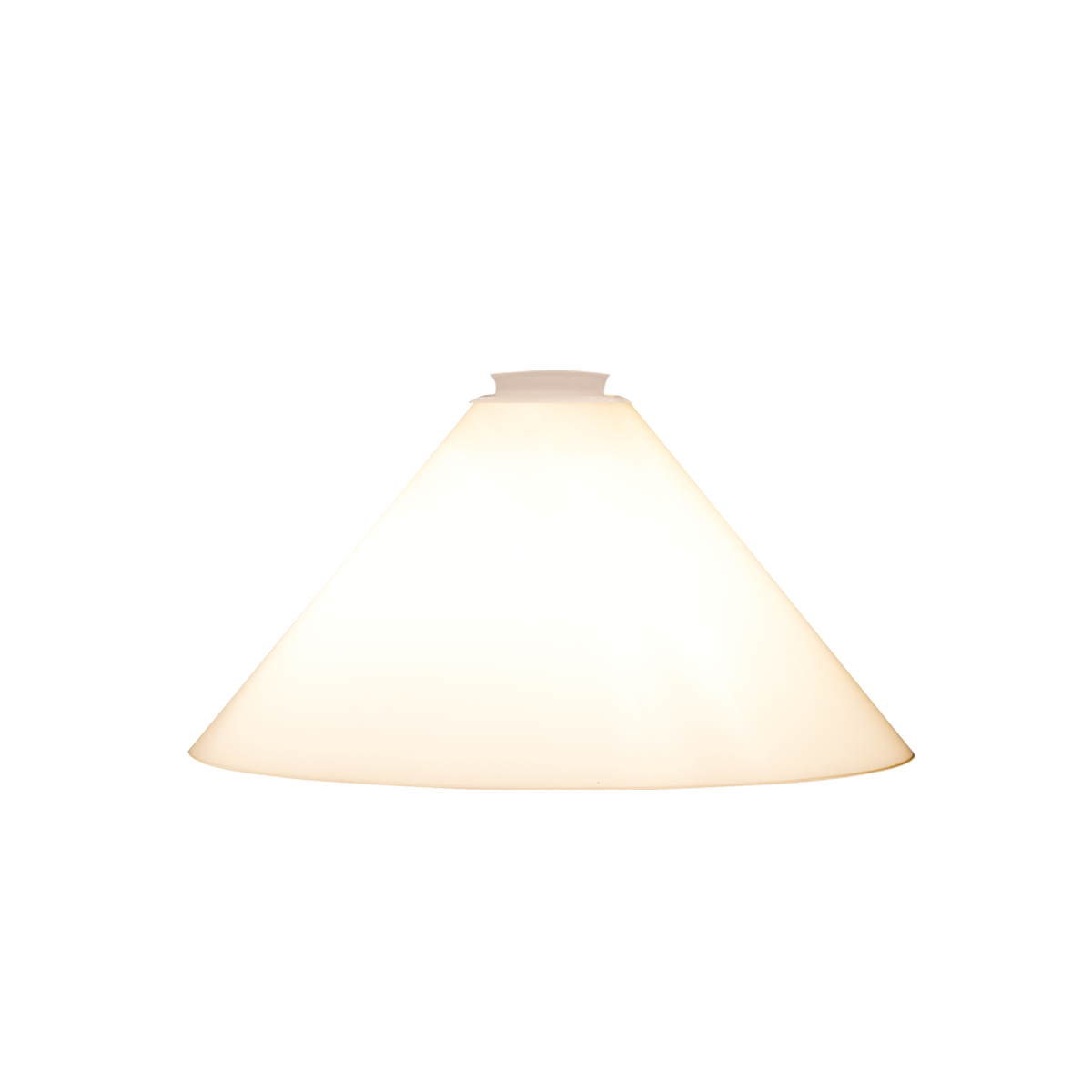Leuchtenglas konisch Opal weiss D=30cm, GF30/14 mit Griffrand