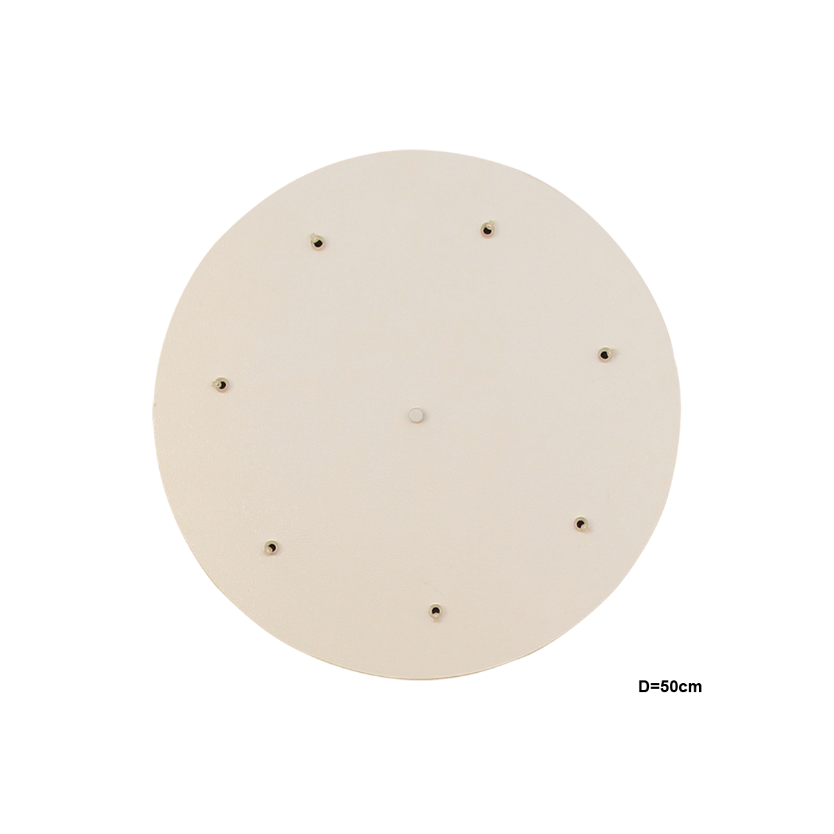 Baldachin Platte rund D=50cm, mit 7 Bohrungen oder nach Wahl Eisen farbig