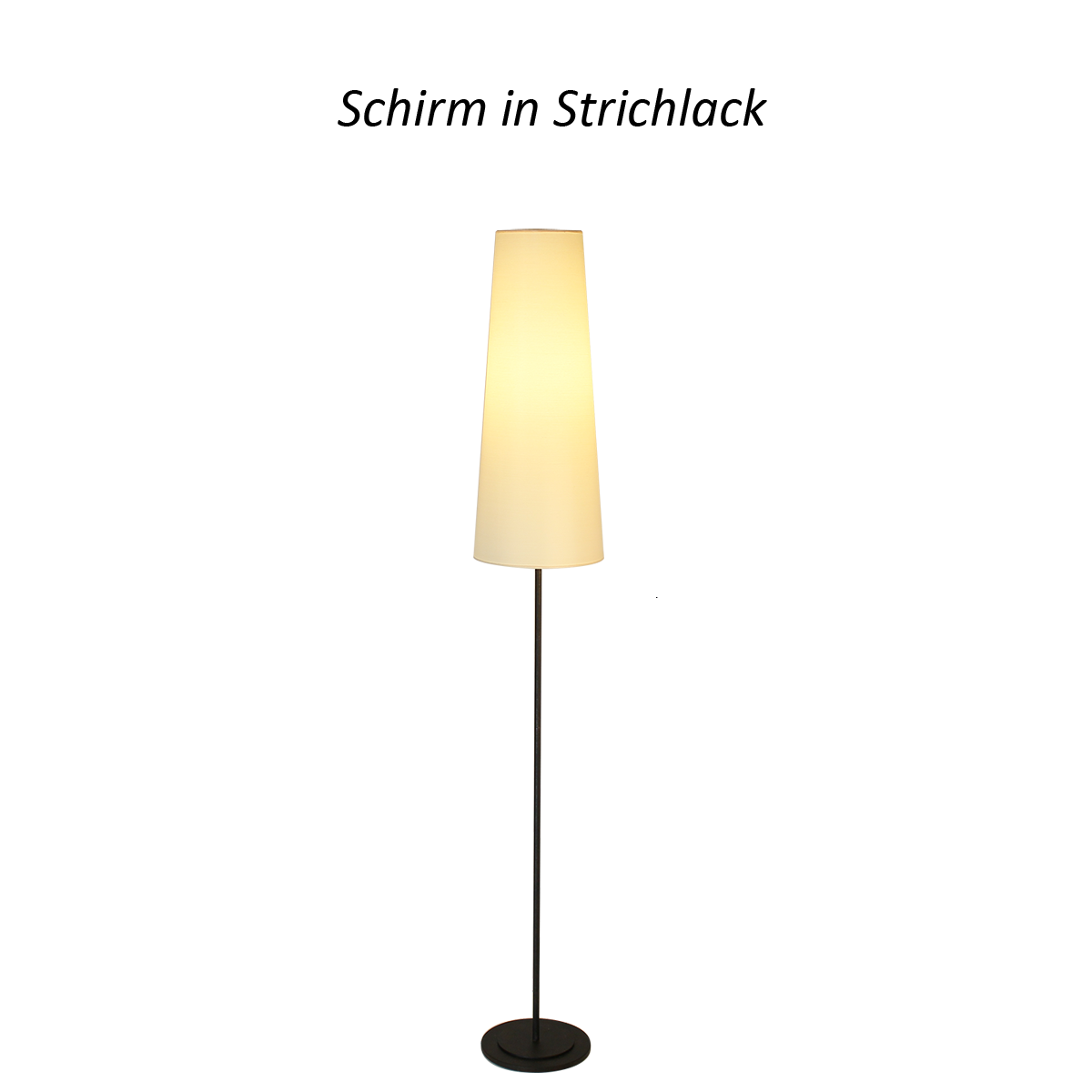 Flair schlanke Standleuchte Eisen braun schwarz E27 mit Strichlack Lampenschirm von Menzel