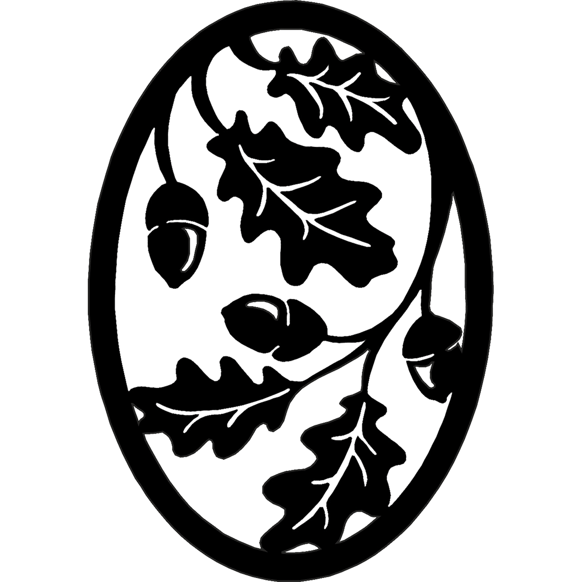 Menzel Themen Motiv Oval EICHENLAUB