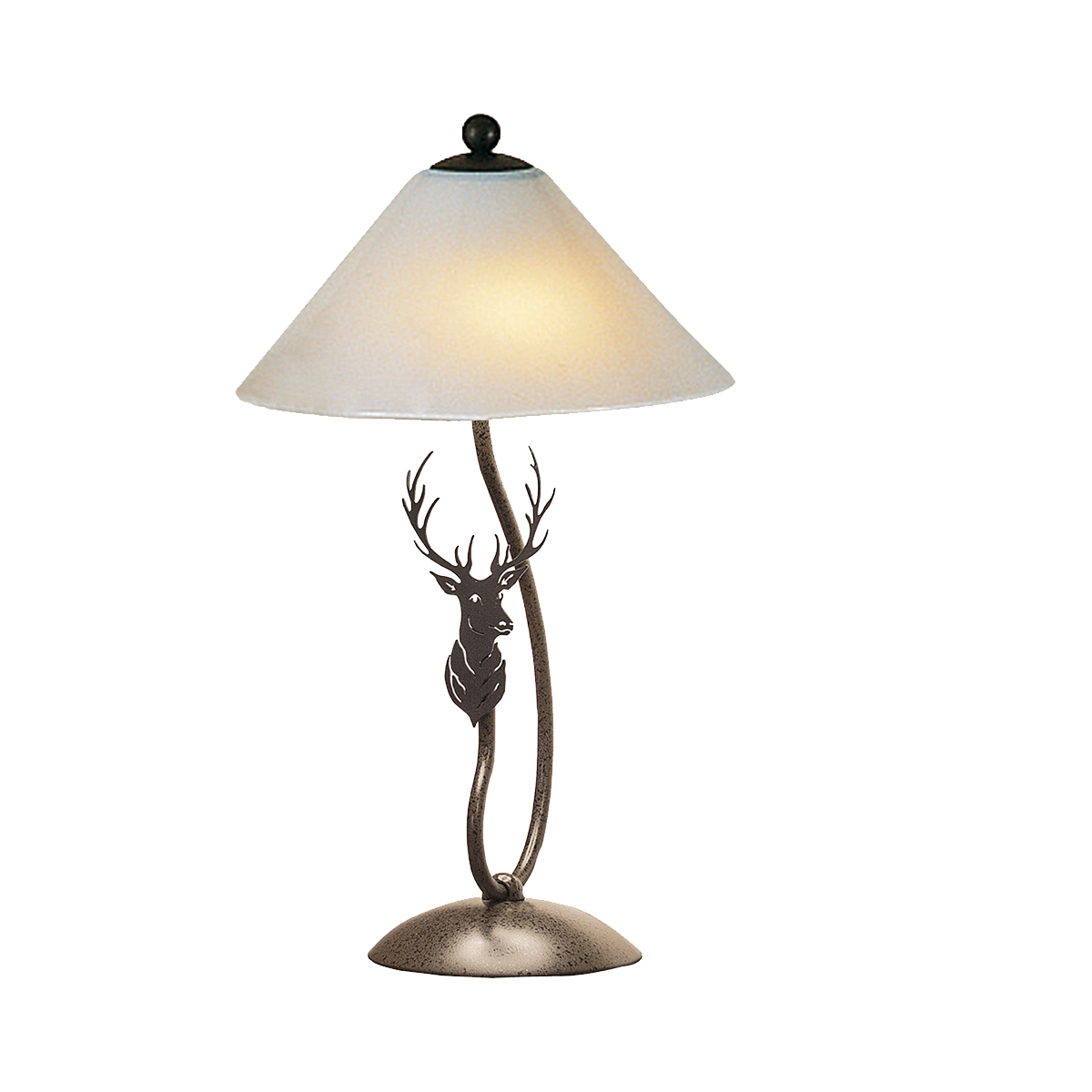Menzel Themen Tischleuchte E27 mit Magnethalter für Motiv und Opal Glas 30cm weiß Dreischicht