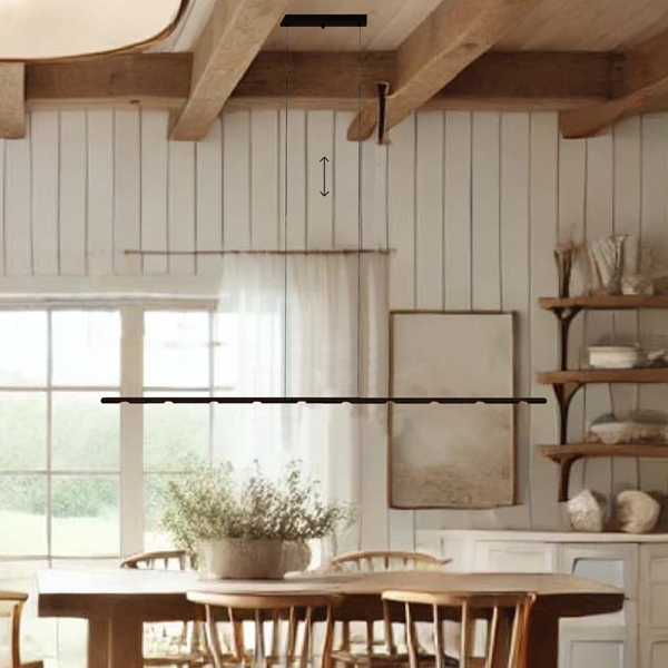 Menzel Anteo Balken LED 160cm, Höhe einstellbar, Eisen braun-schwarz