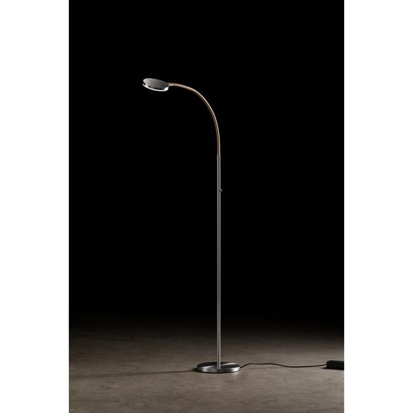 Holtkötter Leseleuchte FLEX S, mattes Aluminium, sandfarbener Textilmantel, 19 Watt Niedervolt LED, 2200 Lumen, 2700 Kelvin warmweiß, Tastdimmer Holtkötter Leseleuchte FLEX S, mattes Aluminium, sandfarbener Textilmantel, 19 Watt Niedervolt LED, 2200 Lumen, 2700 Kelvin warmweiß, Tastdimmer