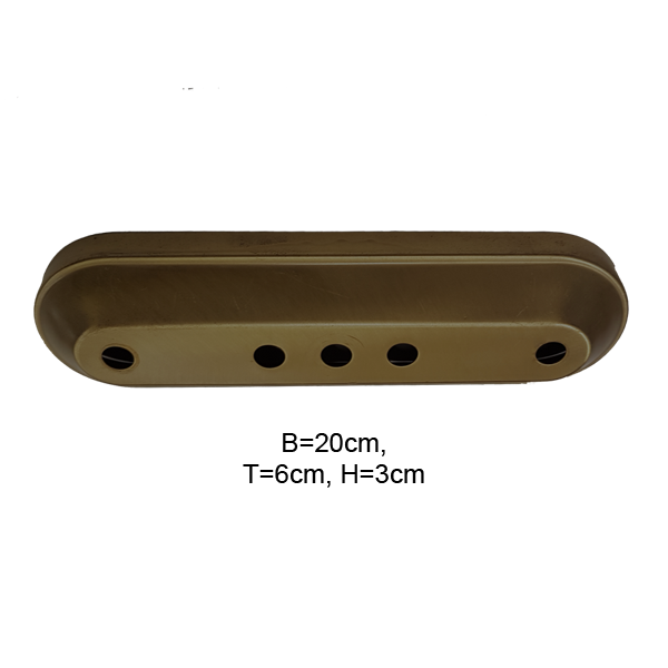 Menzel Baldachin AO1790 ohne Rollen Messing B=20cm, H=3cm, T=6cm