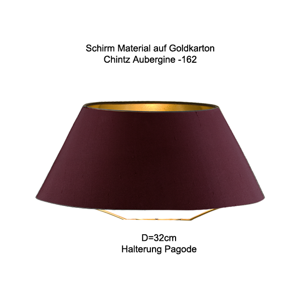 Lampenschirm konisch D=32/16cm E27 unten 3cm erhöht, Chintz oder Leinen Farbe nach Wahl