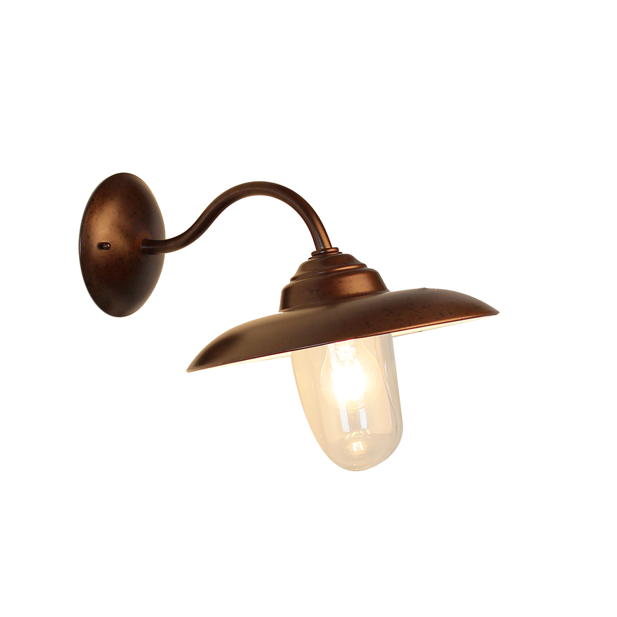 Menzel Tradition Außenleuchte Wandleuchte Stalllaterne Magda  für das Landhaus in Messing T=32cm, Fassung E27 - IP44, mit Schutzglas in klar oder sati Menzel Tradition Außenleuchte Wandleuchte Stalllaterne Magda  für das Landhaus in Messing T=32cm, Fassung E27 - IP44, mit Schutzglas in klar oder sati