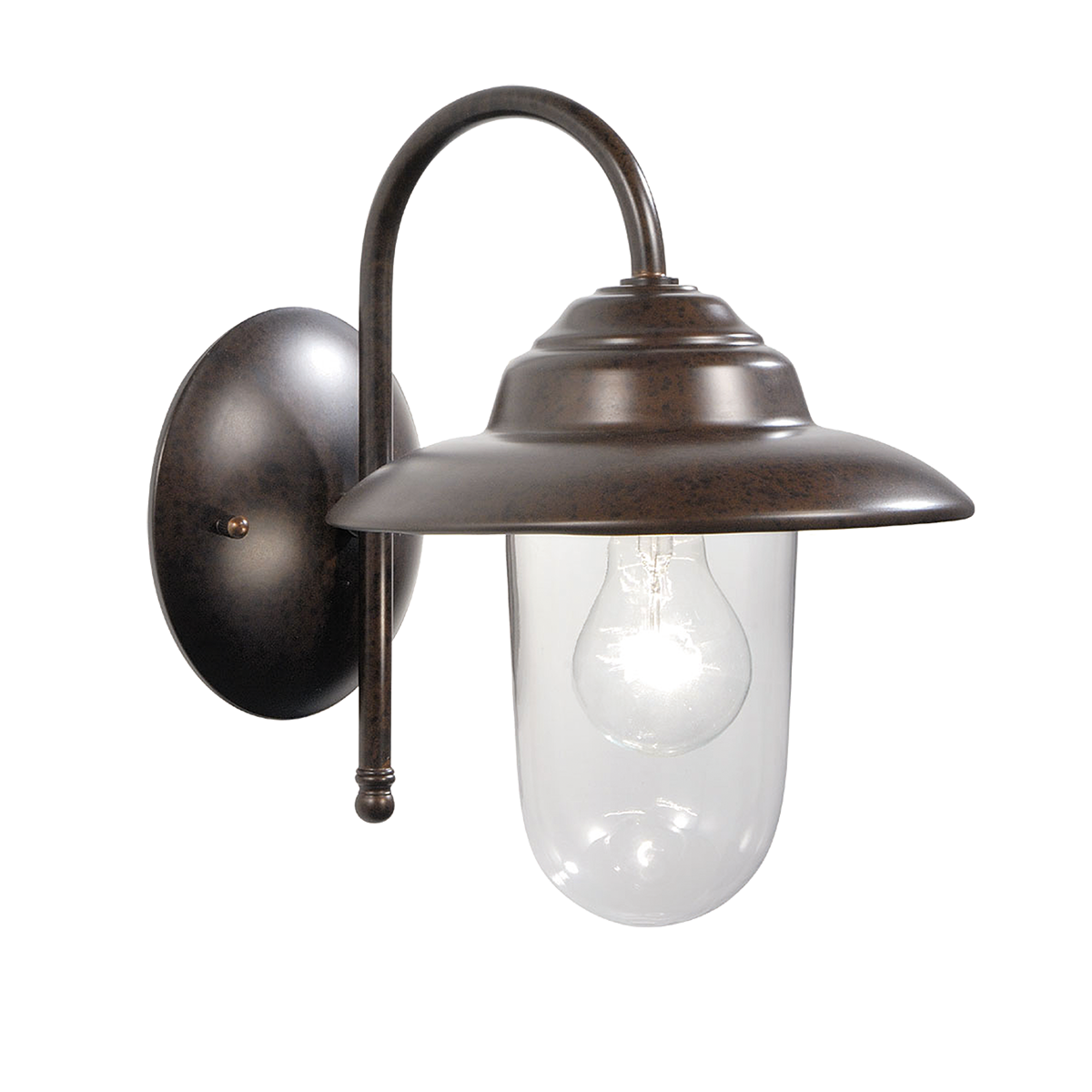 Menzel Tradition Außenleuchte Wandleuchte Magda  für das Landhaus in Messing T=28cm, Fassung E27 - IP44, mit Schutzglas in klar oder satiniert Menzel Tradition Außenleuchte Wandleuchte Magda  für das Landhaus in Messing T=28cm, Fassung E27 - IP44, mit Schutzglas in klar oder satiniert