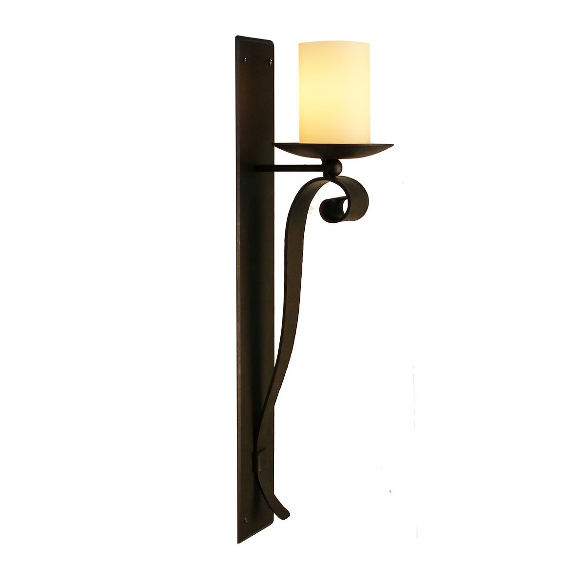 Menzel Pusta schwere Wandleuchte mit Glas Opal