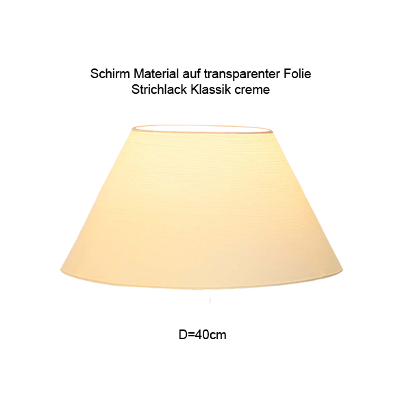 Lampenschirm konisch D=40cm E27 Strichlack Farbe nach Wahl