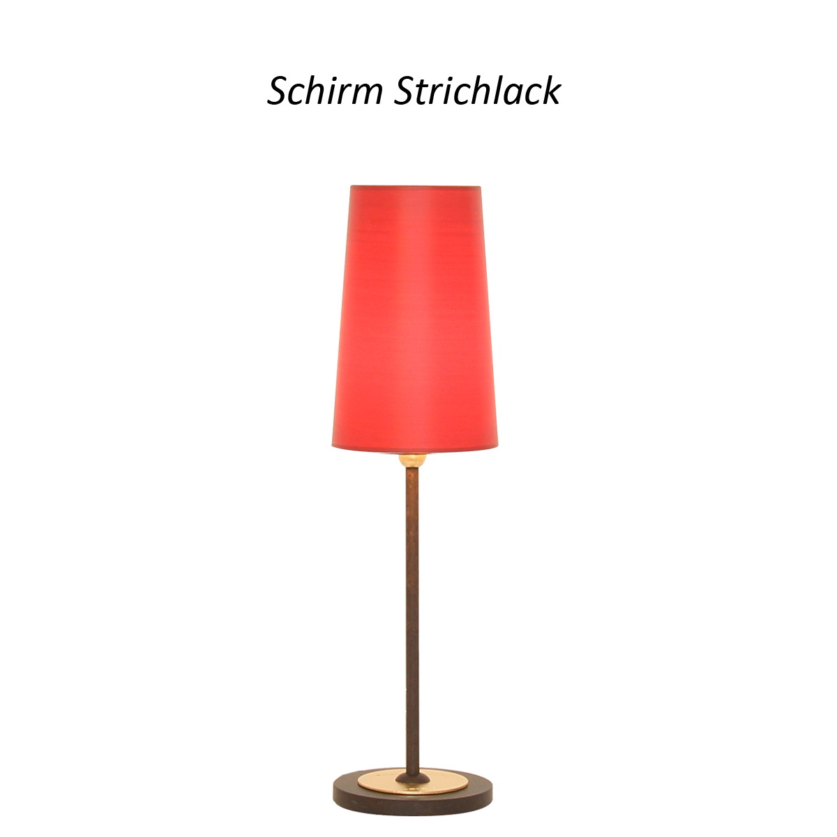 Menzel Flair Tischlampe 30, Schirm Strichlack Klassik rot D=12cm