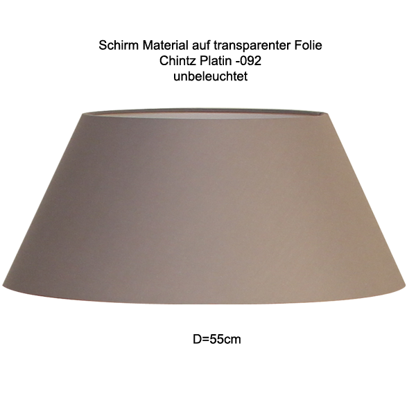 Lampenschirm Loch 12mm oben konisch D=55cm, Chintz oder Leinen Farbe nach Wahl