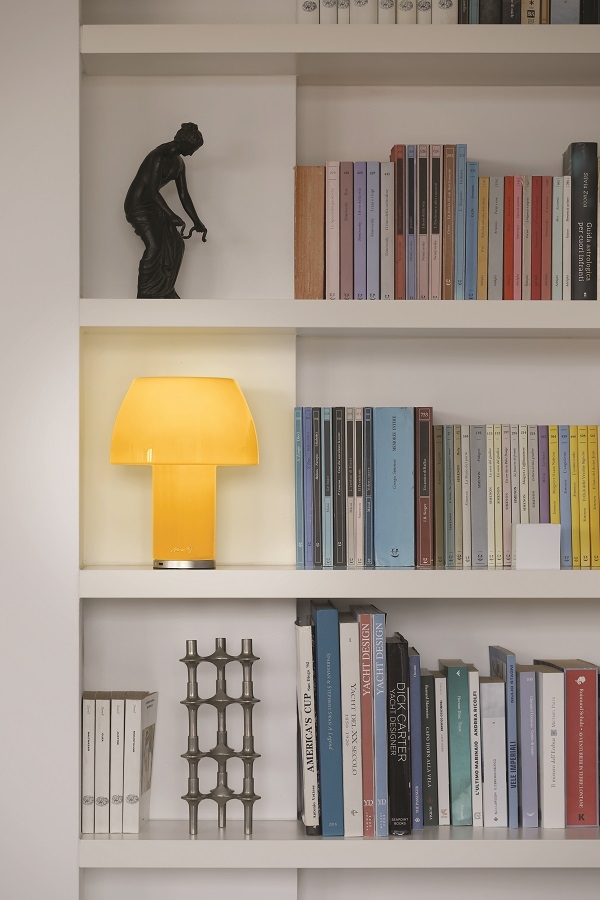 Nemo Akku Tischleuchte, Lorosae, Gelb, mundgeblasenes Glas, IP54, Stufendimmer