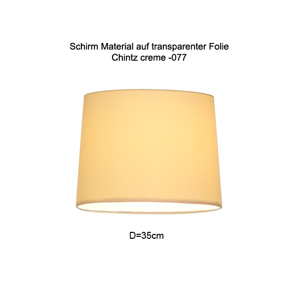 Lampenschirm Loch 12mm oben konisch D=35cm, Chintz oder Leinen Farbe nach Wah