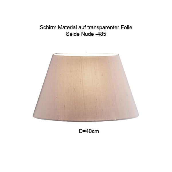 Lampenschirm Loch 12mm oben konisch D=40cm, Seide Farbe nach Wahl