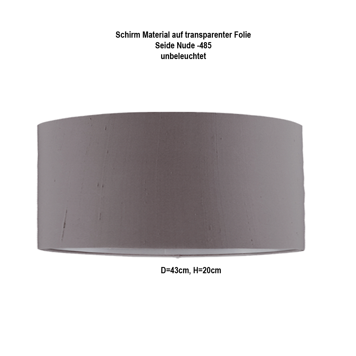 Lampenschirm Tonne E27 Seide D=43cm H=20cm Farbe + Halterung nach Wahl