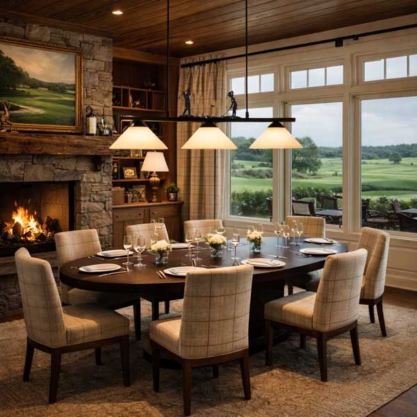 Menzel Themen Esstisch Balken B=130cm, braun schwarz, incl. wechselbaren magnetischen Motiv Leisten, Opalschirm konisch