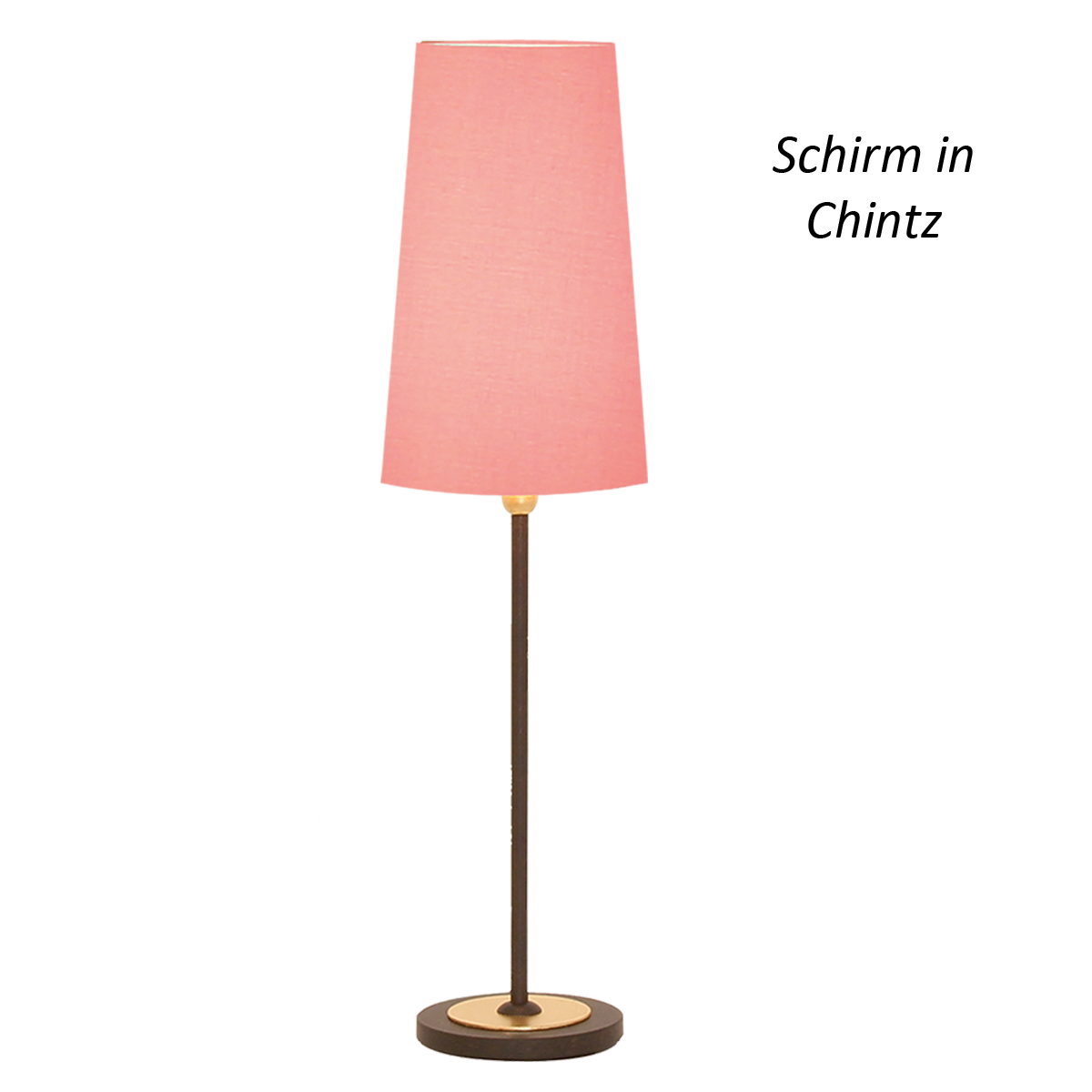Flair klassische Tischlampe 35 mit schmalen Lampenschirm D=13cm in Chintz Farbe nach Wahl