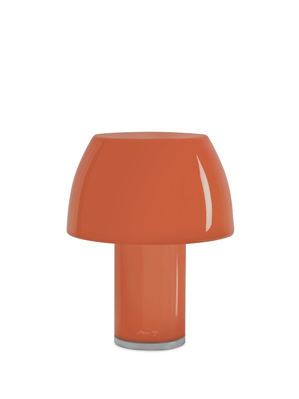 Nemo Akku Tischleuchte, Lorosae, Sicilian Orange, mundgeblasenes Glas, IP54, Stufendimmer