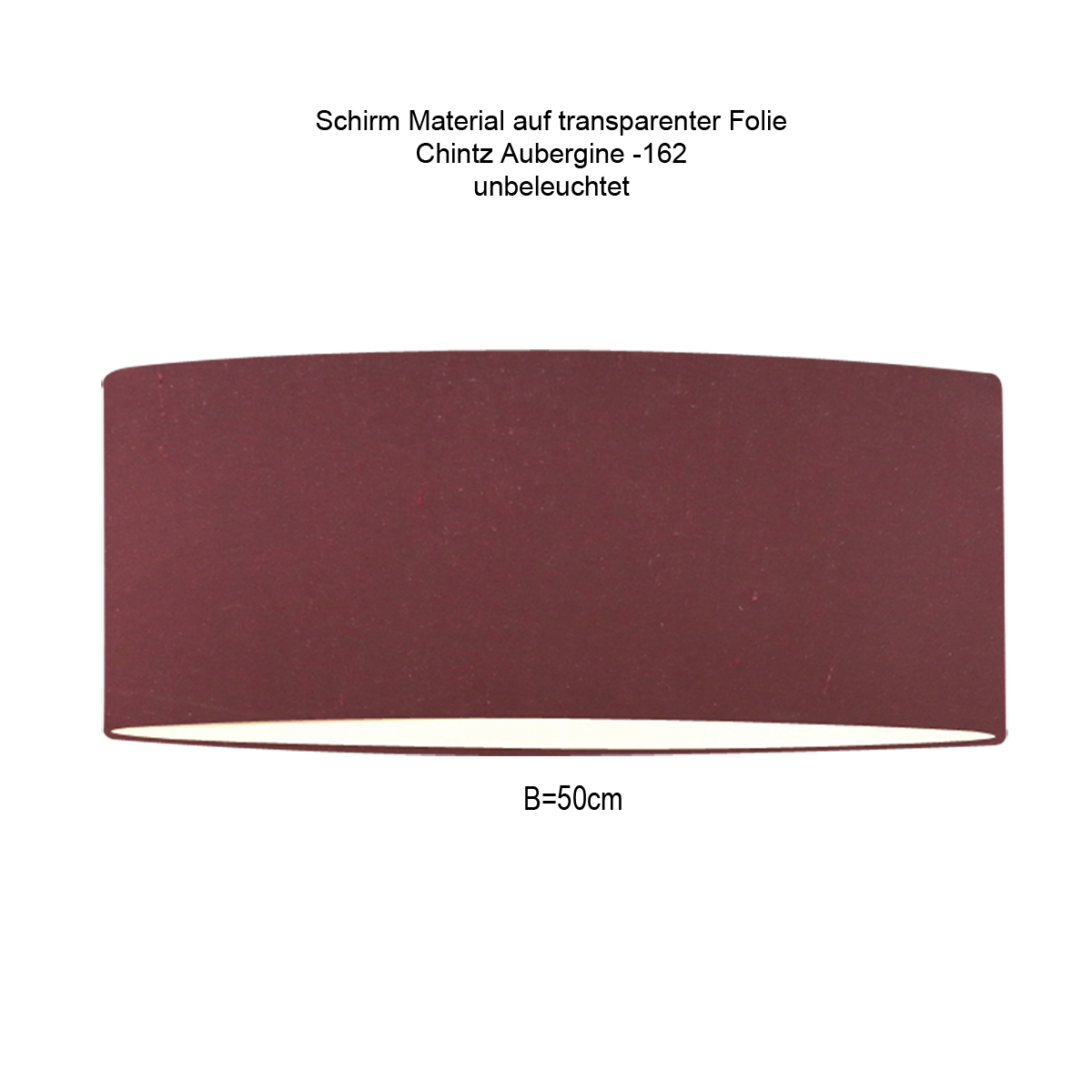 Lampenschirm ovale Tonne, B=50cm,Chintz oder Leinen Farbe und Halterung nach Wahl