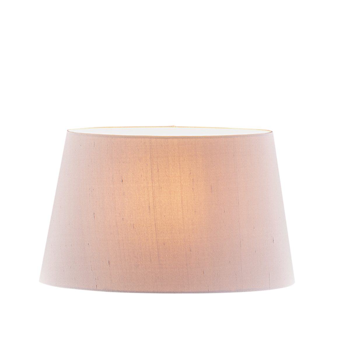 Lampenschirm oval konisch,E27, B=30cm, Seide Halterung unten