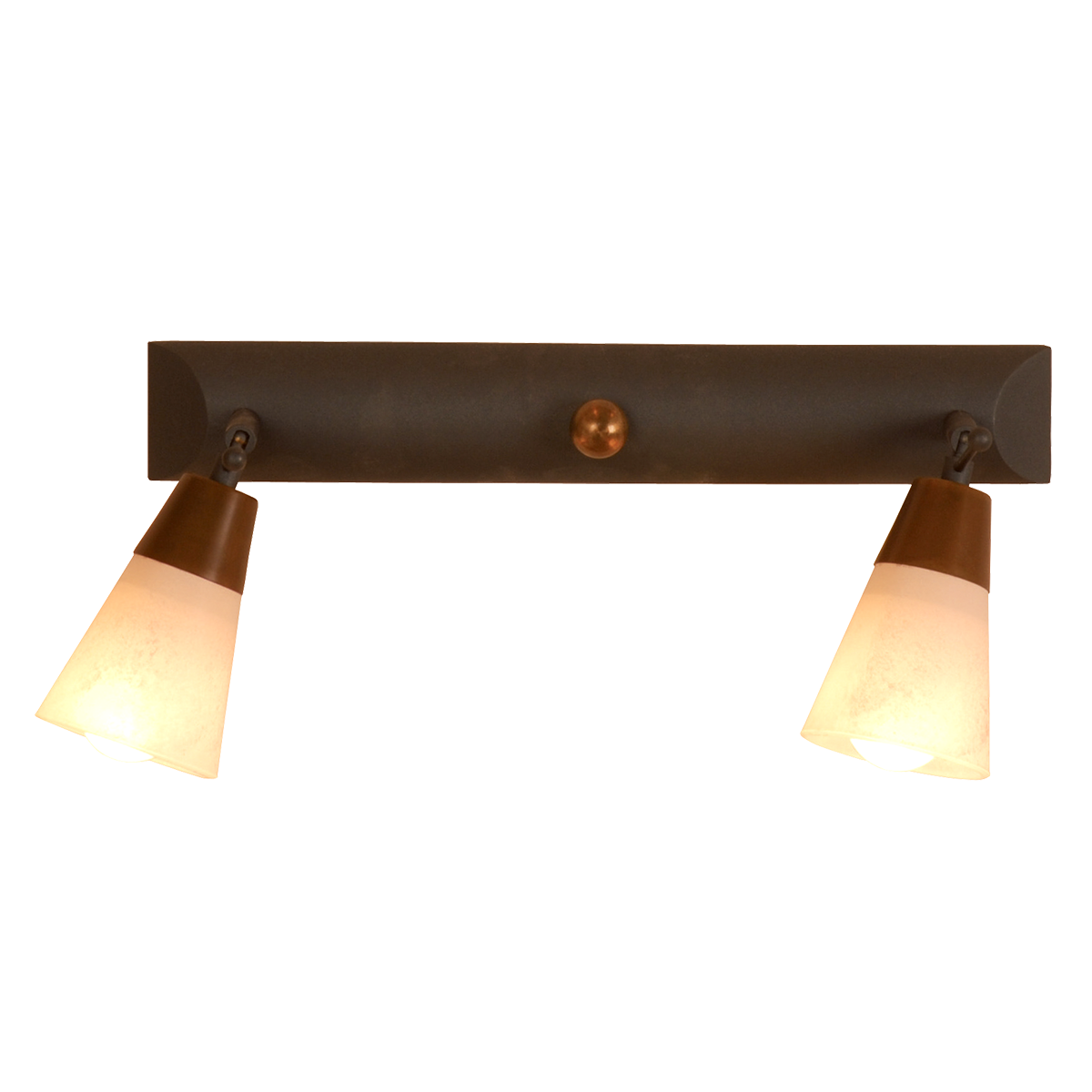 Menzel Stella Wandleuchte 2 x E14, Eisen Farbe nach Wahl Glas Scavo uni