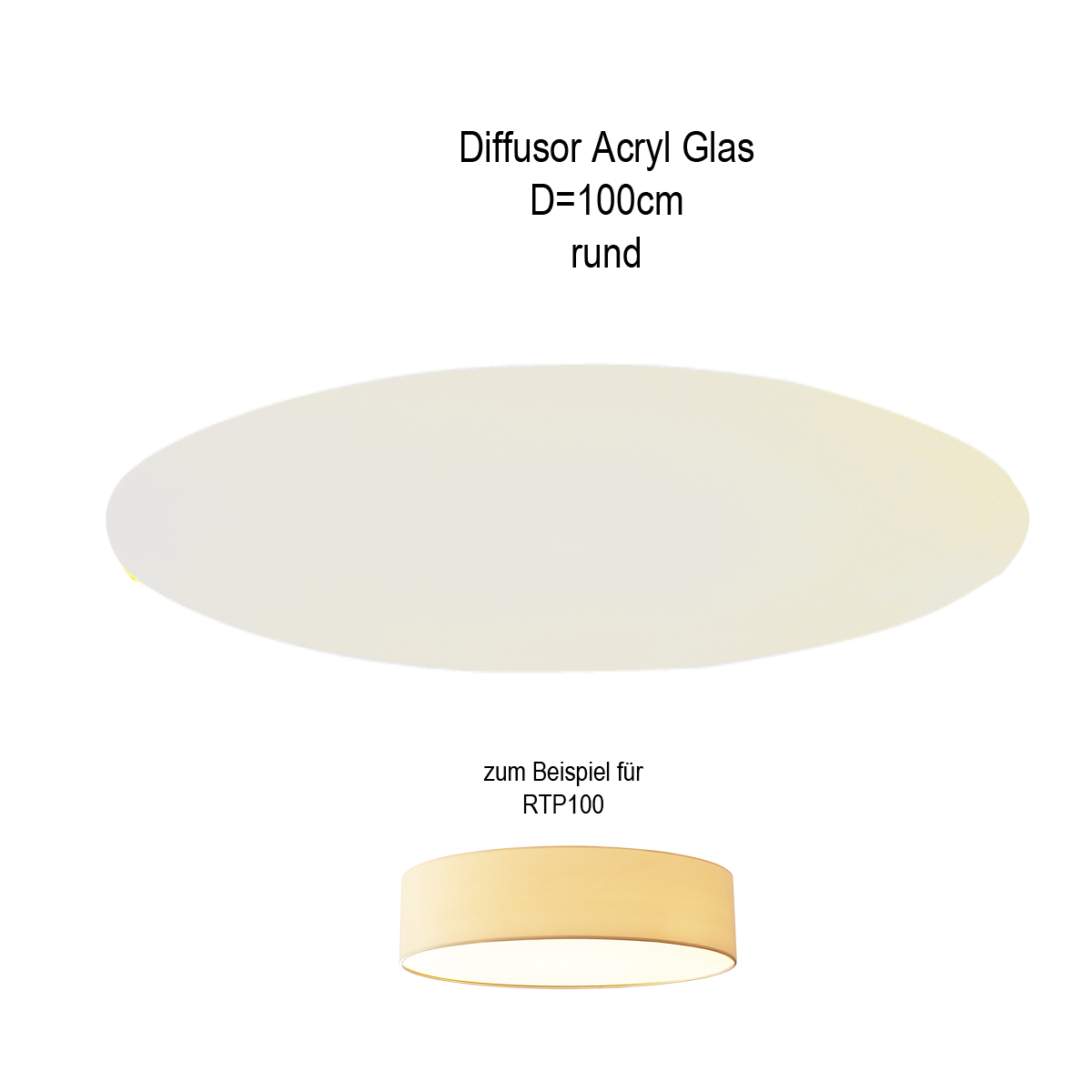 Plexiglas Lampenschirm Diffusor Acryl matt D=100cm