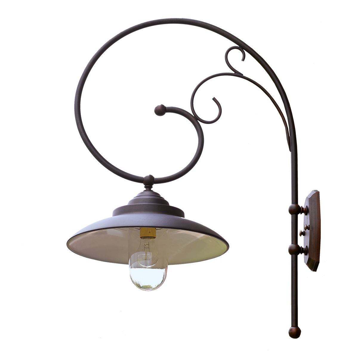 Menzel Tradition Außenleuchte große Wandleuchte Magda für das Landhaus in Messing T=60cm, Fassung E27 - IP44, mit Schutzglas in klar oder satiniert Menzel Tradition Außenleuchte große Wandleuchte Magda für das Landhaus in Messing T=60cm, Fassung E27 - IP44, mit Schutzglas in klar oder satiniert