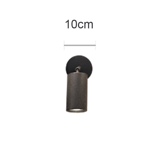 Menzel SOLO Spot Pipe D=6cm auf Dose mit Gelenk, 1 x GU10, Eisen braun-schwarz