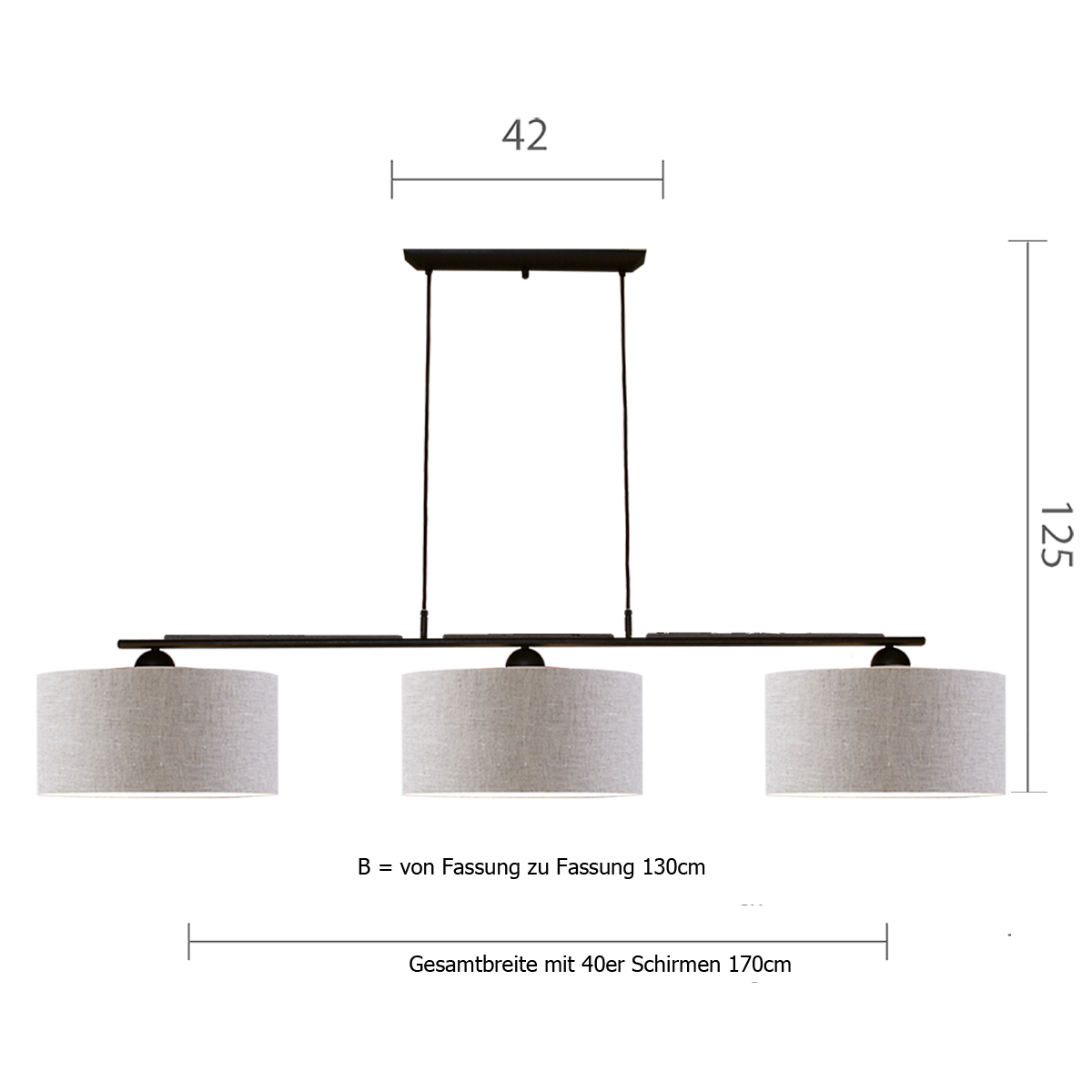 Menzel Themen Esstisch Balken B=140cm, braun schwarz, incl. wechselbaren Motiv Leisten, und  8 Motive Jagd mit Strichlack Schirmen