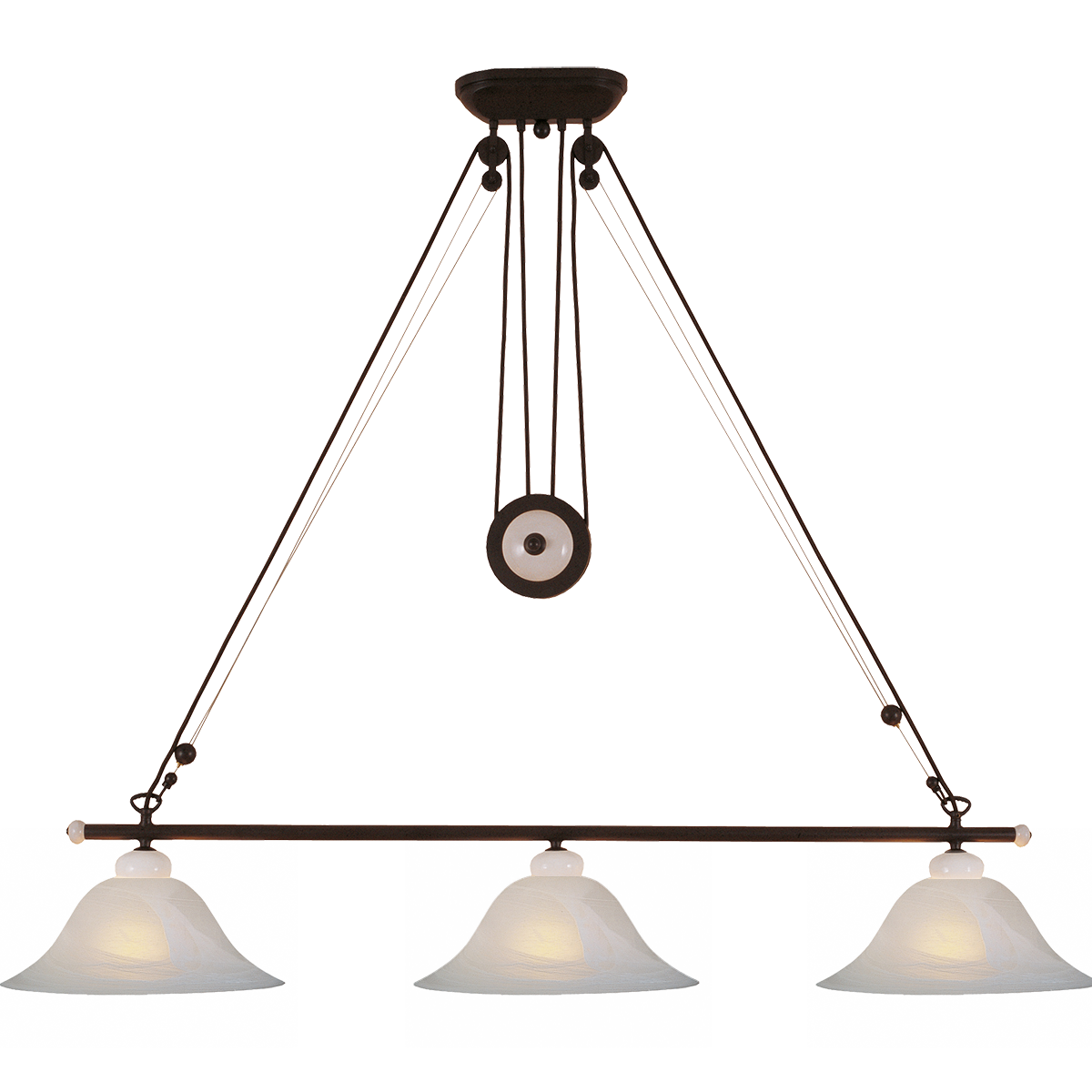Menzel Provence Keramik Zugleuchte für den Esstisch durch den Liftomat bestens geeignet für schwere Gläser Landhaus
