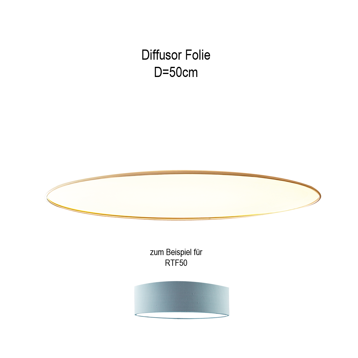 Lampenschirm Diffusor Folie weiß D=50cm