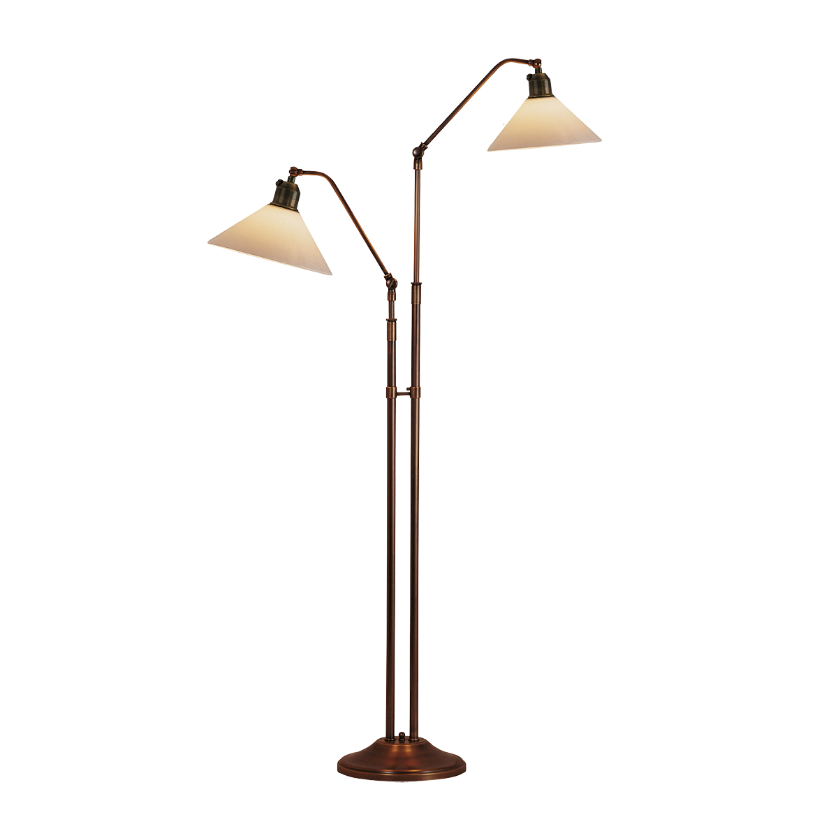 Menzel Anno 1900 Leseleuchte höhenverstellbar, Opalglas D=25cm, Messing brüniert oder gebürstet Menzel Anno 1900 Leseleuchte höhenverstellbar, Opalglas D=25cm, Messing brüniert oder gebürstet