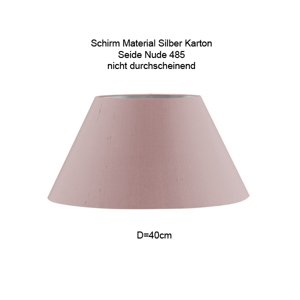 Lampenschirm konisch D=40cm E27 Seide Farbe nach Wahl