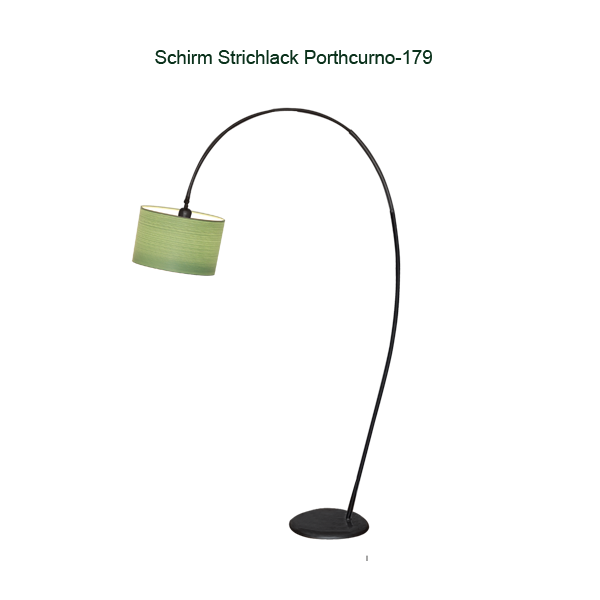 Menzel Flair Standleuchte E27, Schirm Tonne Strichlack D=30cm Farbe nach Wahl, Eisen braun-schwarz