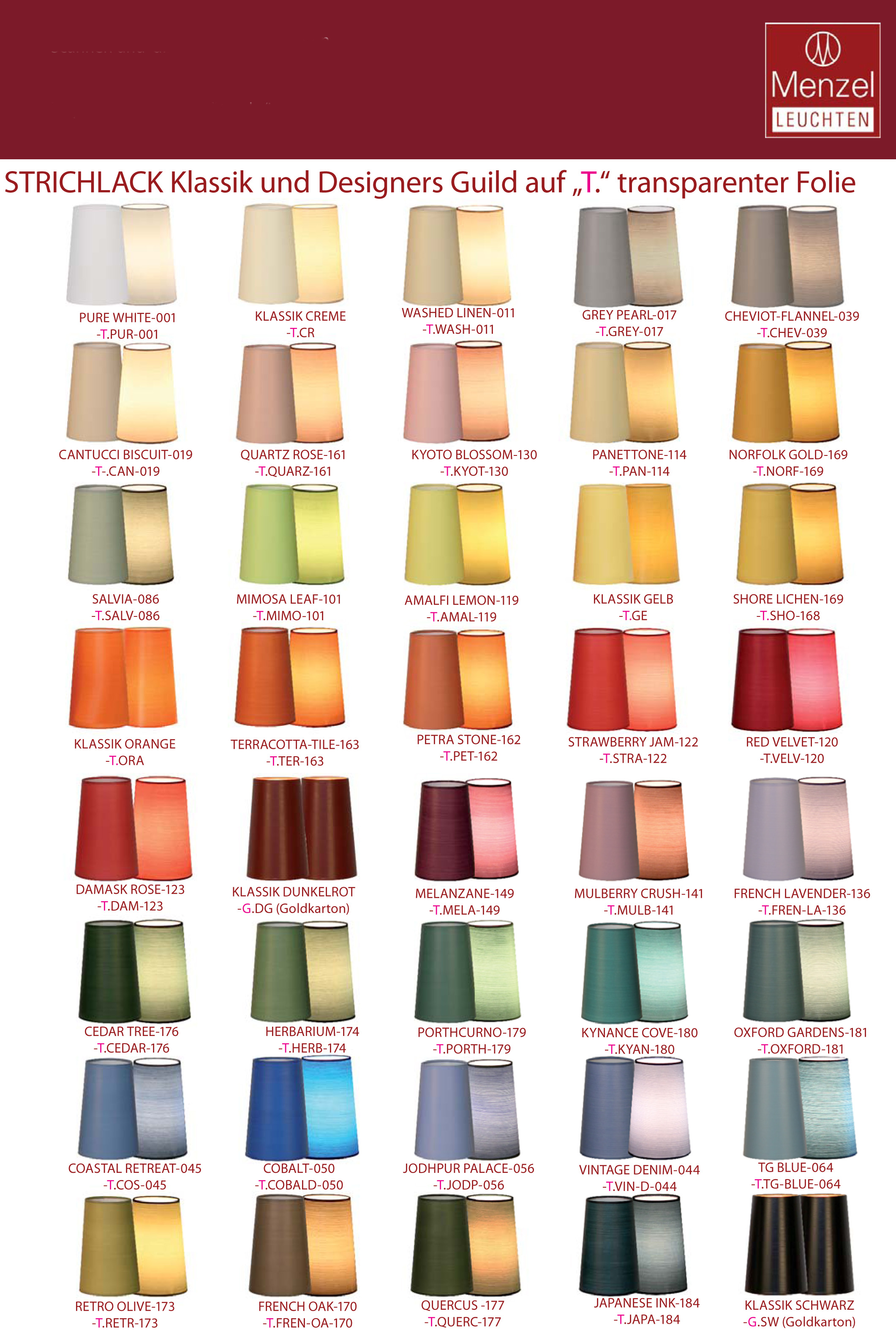 Schirm Strichlack Kralle, Innen + Außenfarbe und farbige Kanten