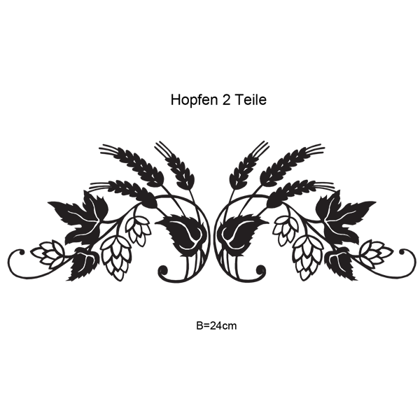 Menzel Themen Motiv Hopfen 1/2 Eisen schwarz