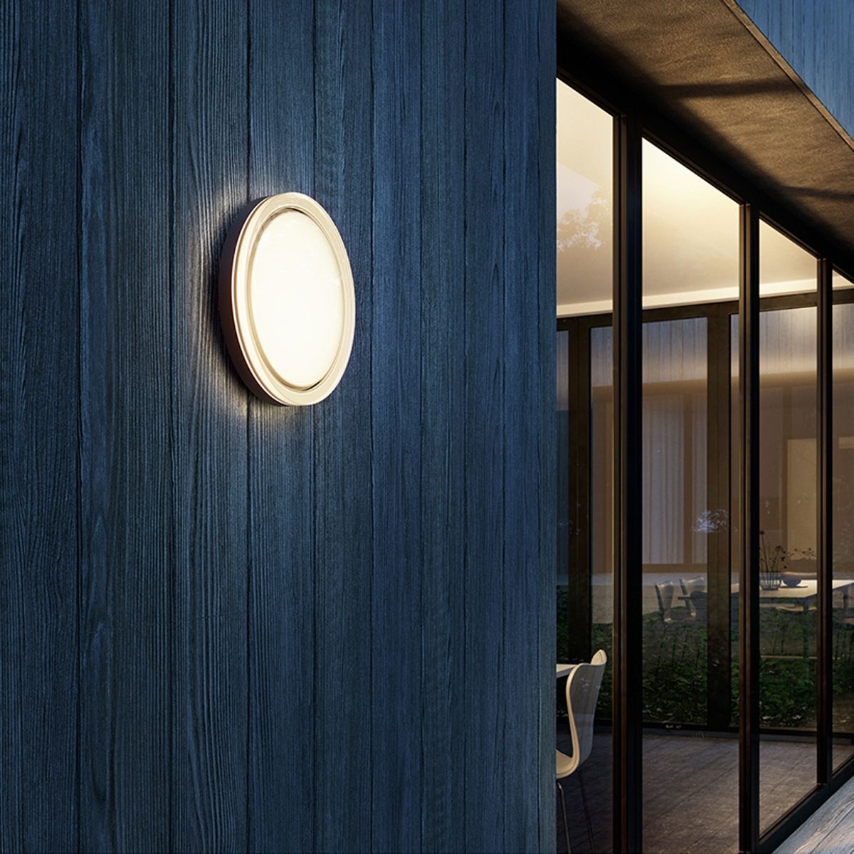 IP44 Außenleuchte, antrazithfarben, Aluguss und Kristallglas, Ø=25,4cm, H=5,4cm, IP65, 230V LEDs, 2700K, 14W, 815lm, dimmbar IP44 Außenleuchte, antrazithfarben, Aluguss und Kristallglas, Ø=25,4cm, H=5,4cm, IP65, 230V LEDs, 2700K, 14W, 815lm, dimmbar