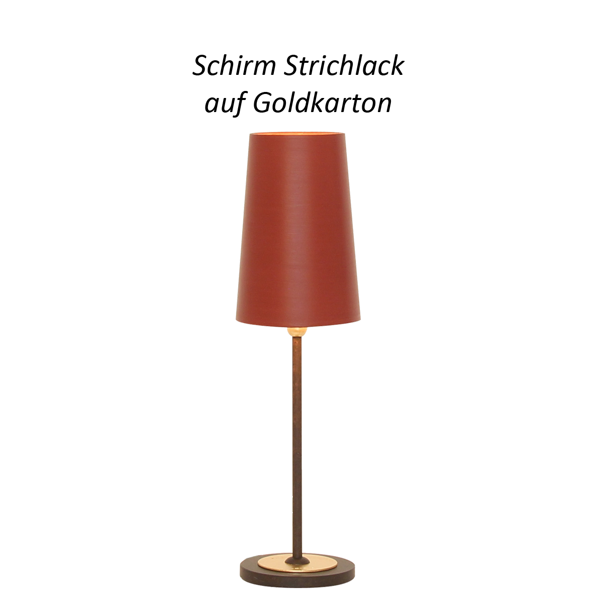 Menzel Flair Tischlampe 30, Schirm Strichlack D=12cm Farbe nach Wahl