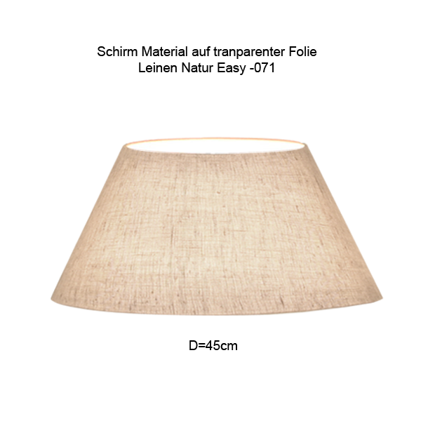 Lampenschirm konisch D=45cm E27 Leinen oder Chintz  Farbe nach Wahl