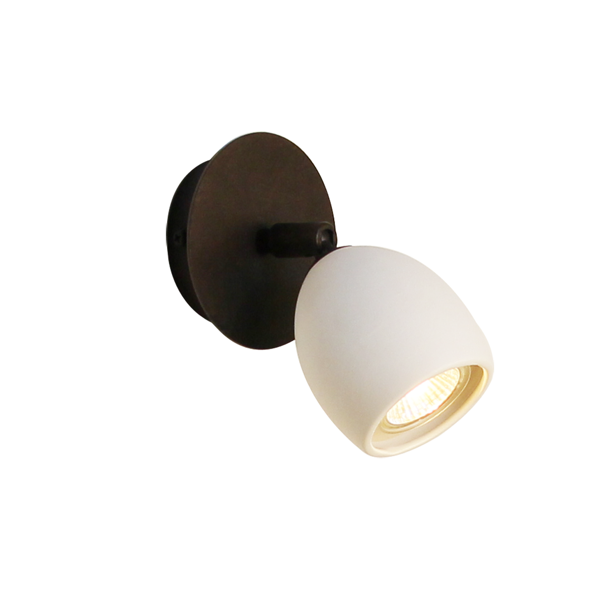 Menzel Provence Wandleuchte Deckenleuchte Eisen braun schwarz mit weißen Keramik Kopf Fassung GU10