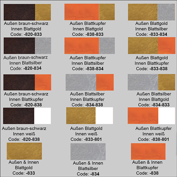 Solo  Formen Farb & Kabel Kombinationen