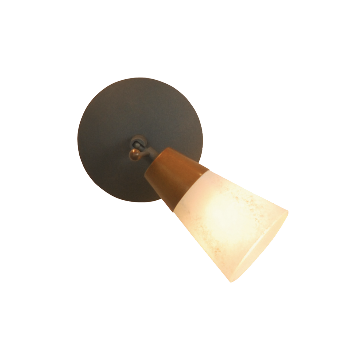 Menzel Stella Wandleuchte 1 x E14, Eisen Farbe nach Wahl Glas Scavo uni