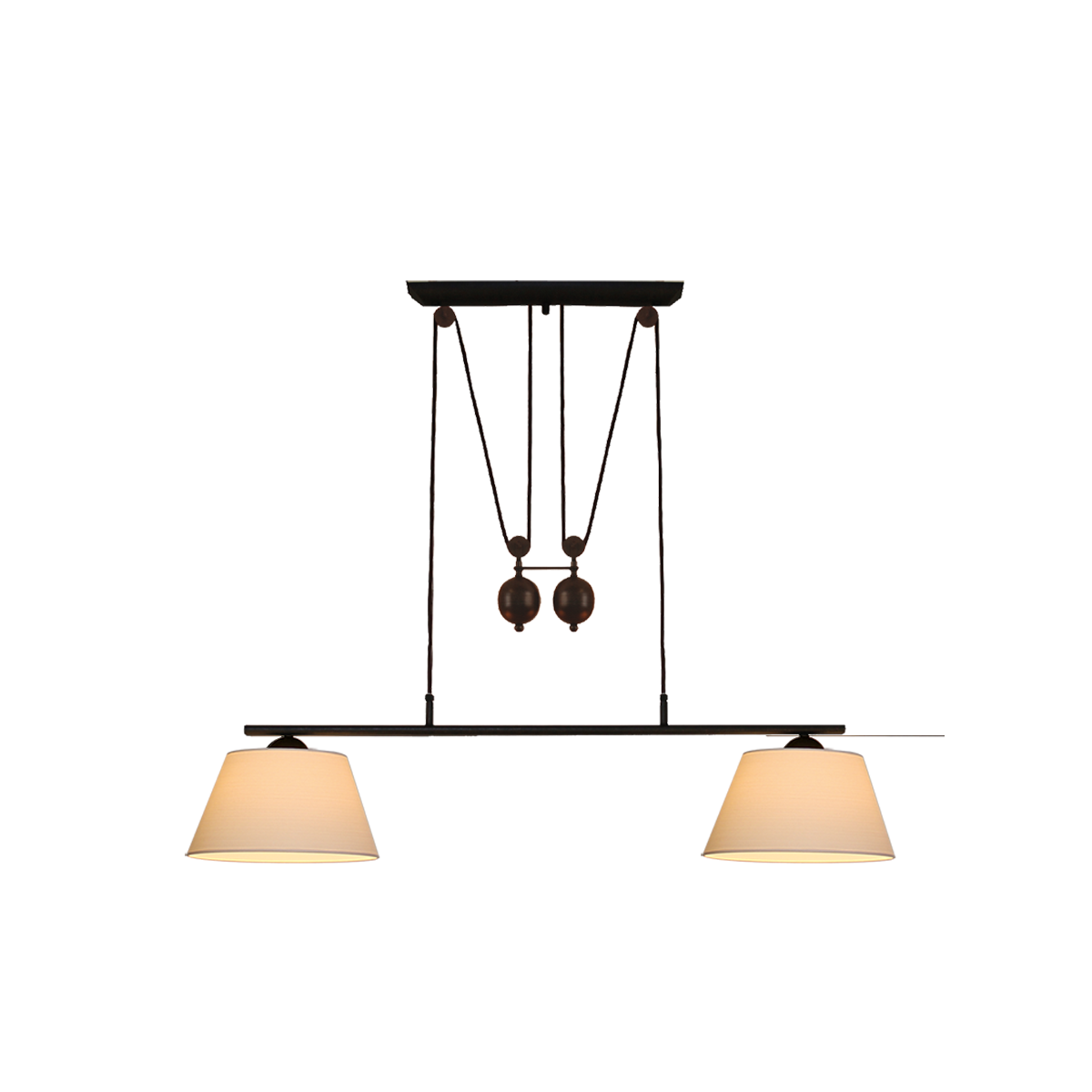 Menzel Pusta Zug B=110cm Schirm Strichlack nach Wahl, Eisen braun-schwarz