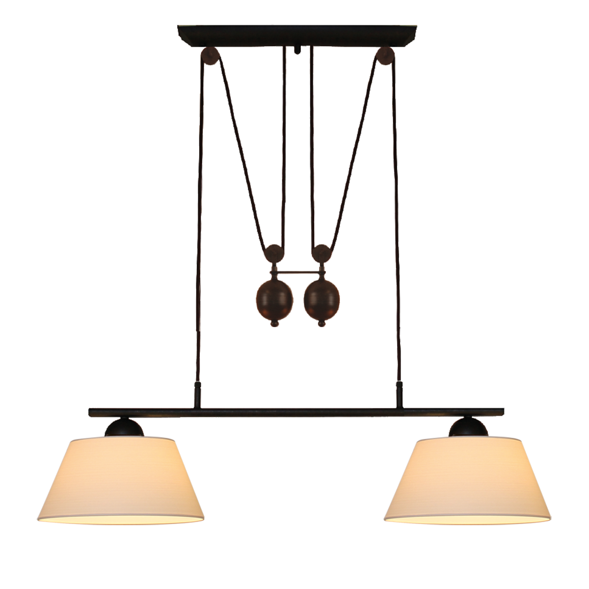 Menzel Pusta Zug B= 85cm Schirm Strichlack nach Wahl, Eisen braun-schwarz